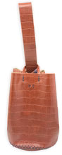 Navigli Bag Brown Croc Embossed