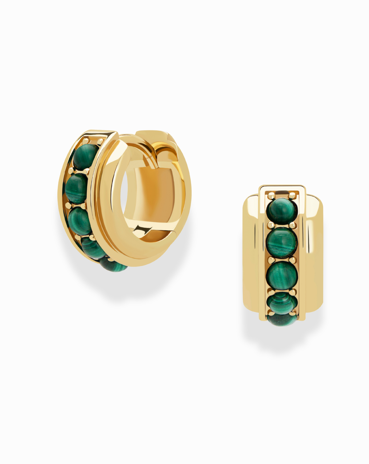 Evy Raised Gemstone Hoops