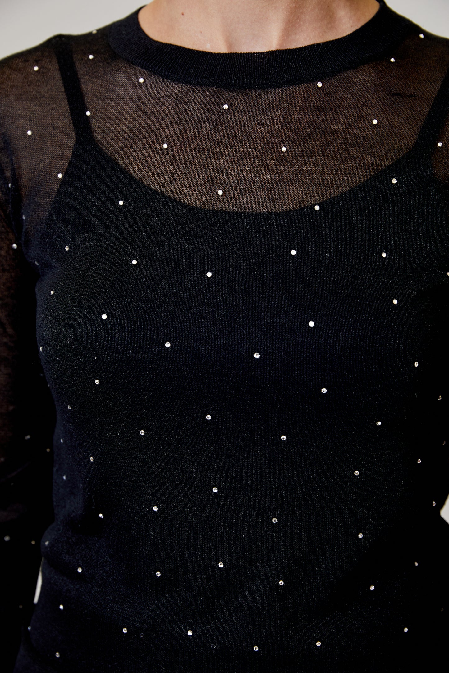 DH Black Sheer Midi Skirt Set