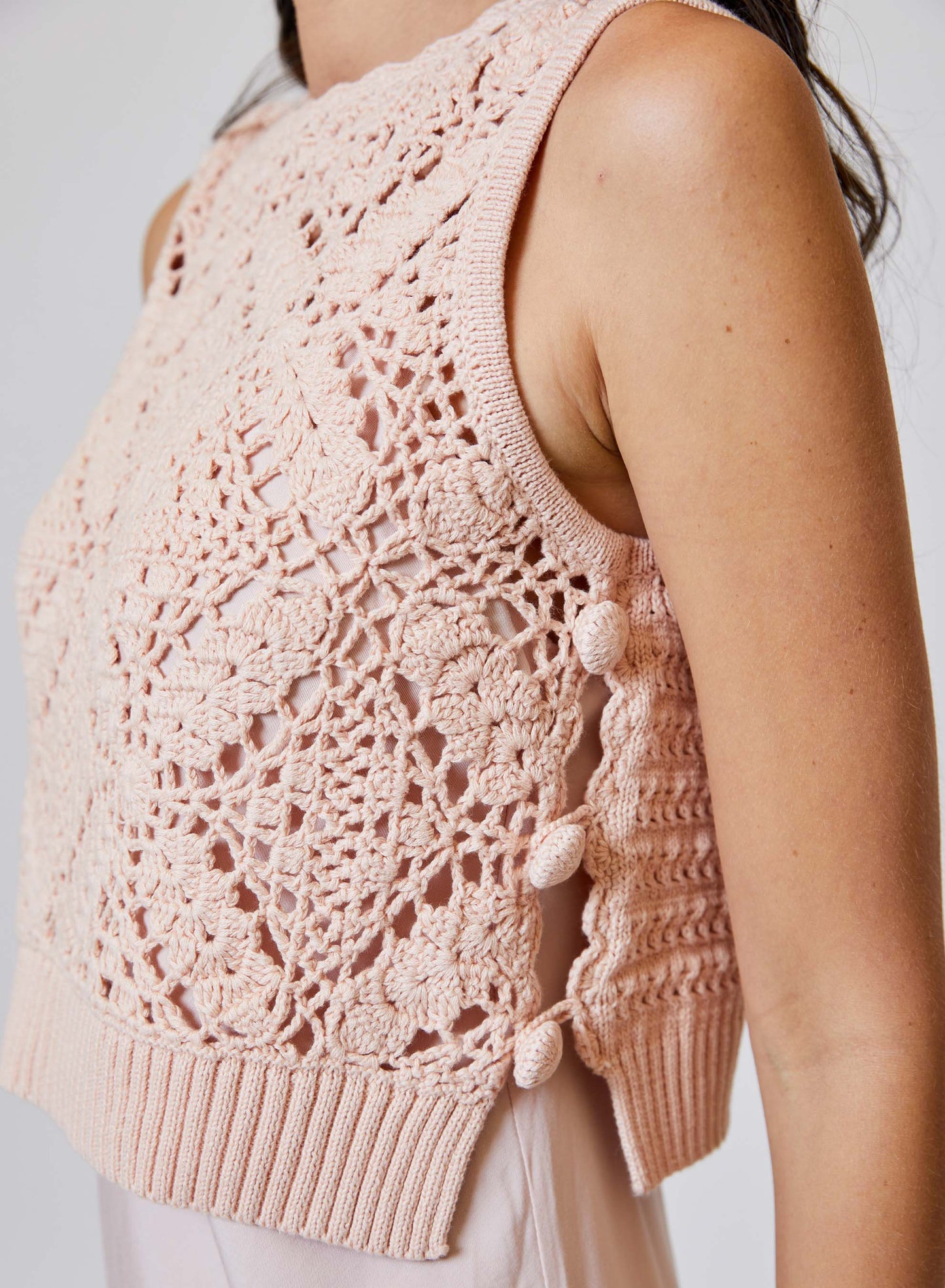 Light Pink Silk dress with sweater