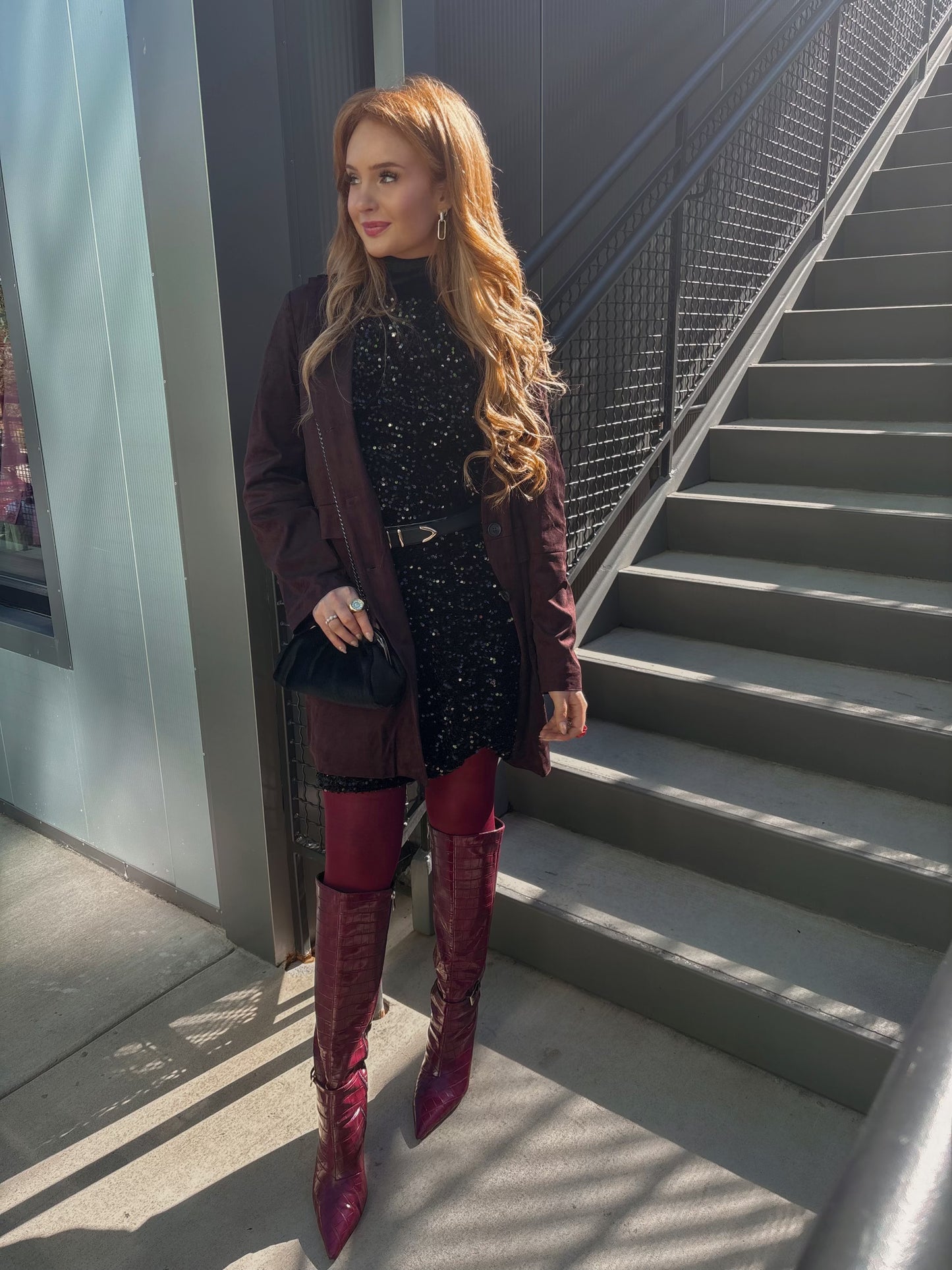 Dark Chocolate Tailored Collar Jacket