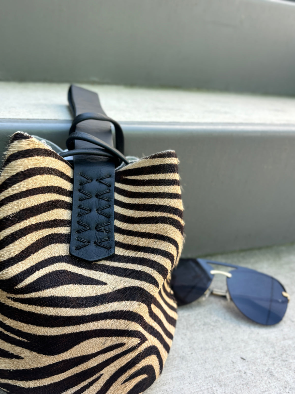 Navigli Bag Calf Hair Brown Zebra