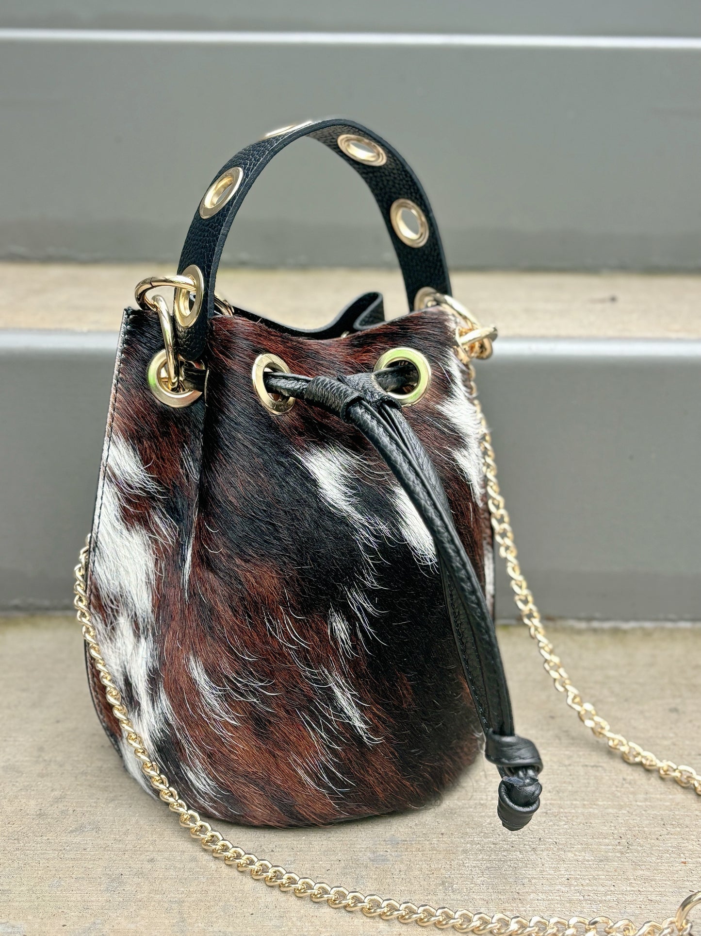 Demi Bucket Bag in Calico