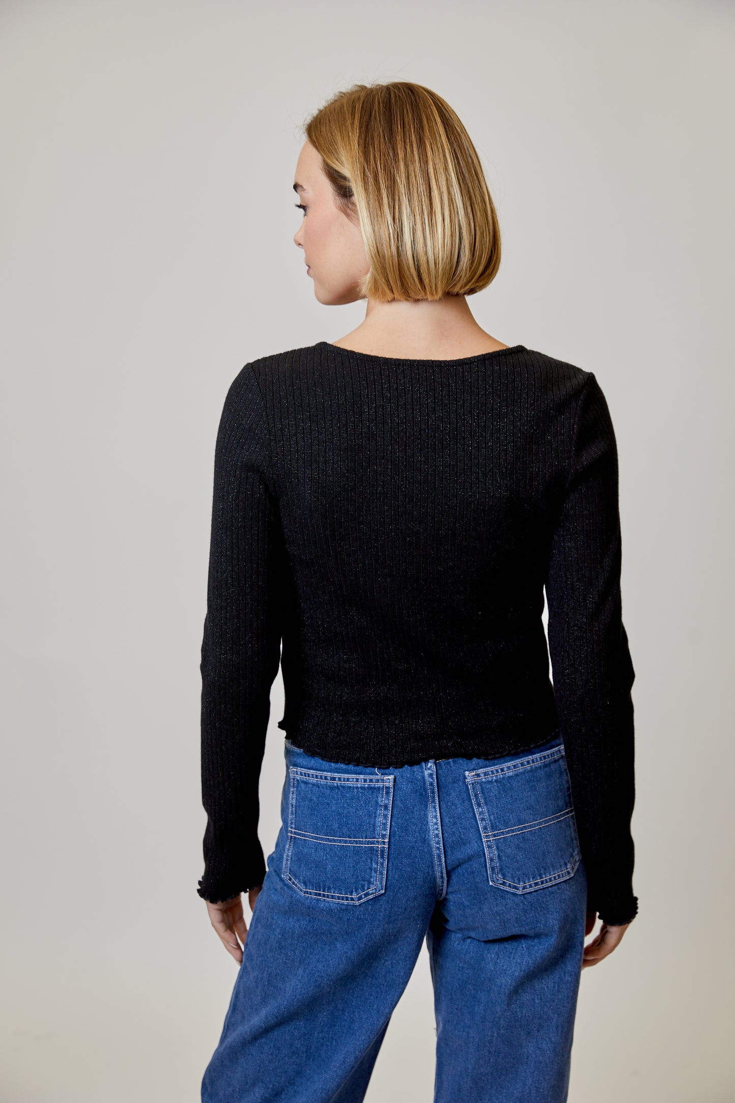 Fitted Cardigan with Bows