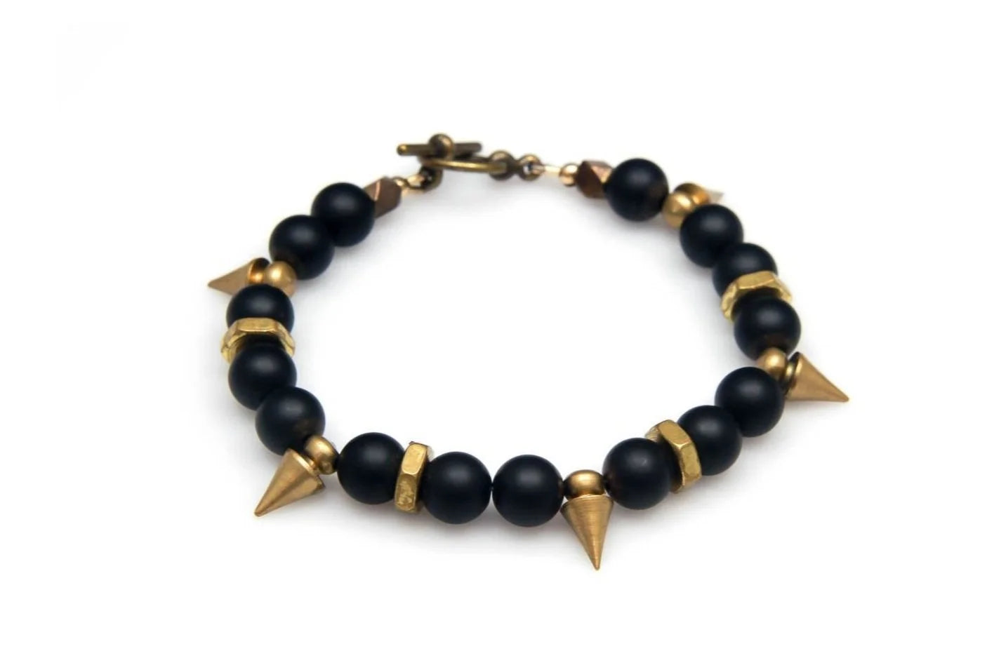 RN Matte Black Agate On Point Bracelet