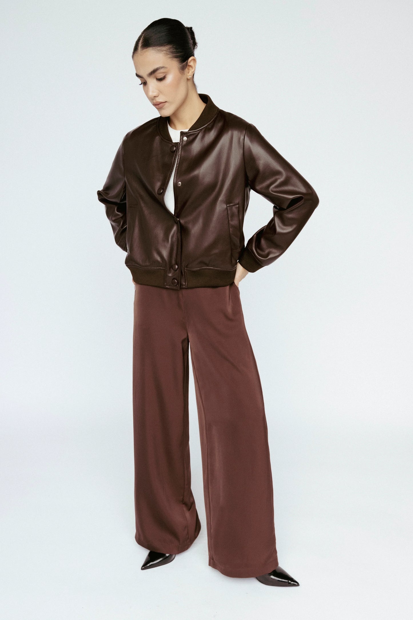 AM Vegan Leather Bomber