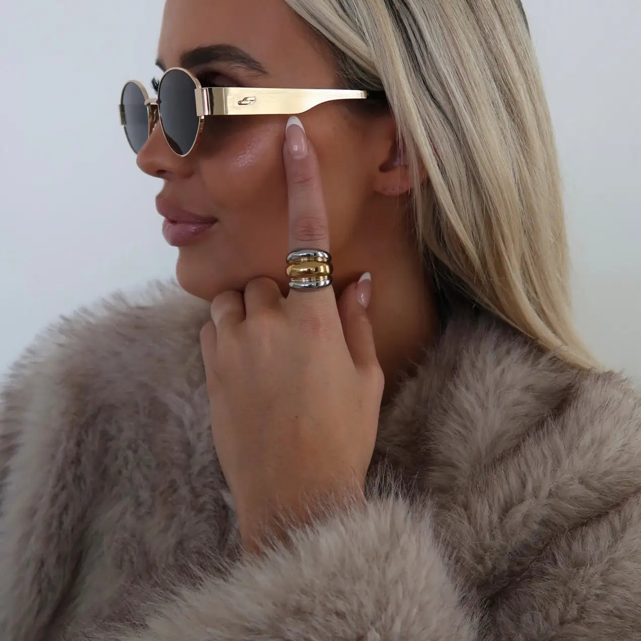 Two Toned Dome Ring