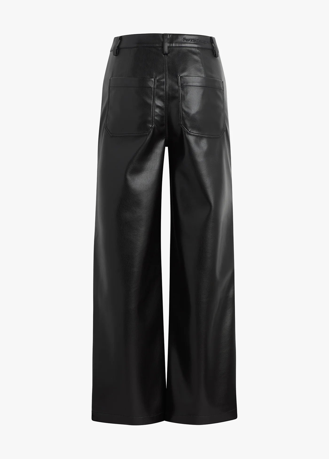 The Mischa Super High Rise Wide Leg Black Leather