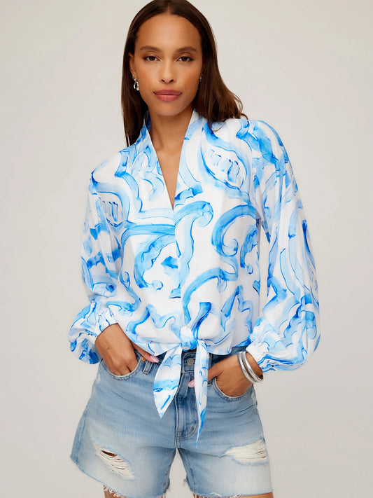 Scarlet Tie Front Top