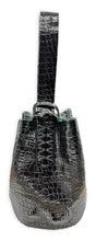 Navigli Bag Glossy Black Croc Patent Leather