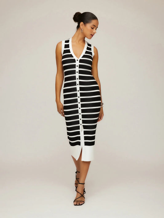 Jenna V-Neck Sweater Dress
