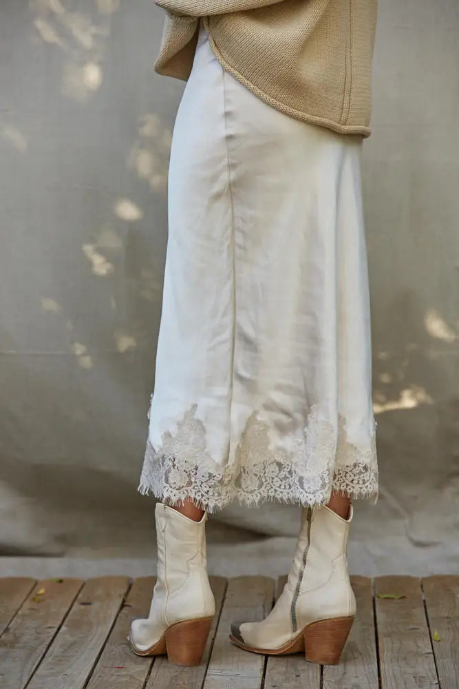 Satin Midi Skirt