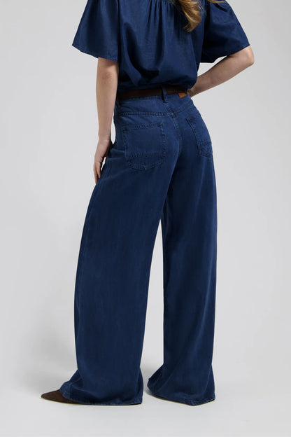 Riley Wide Leg Jean Dark Indigo