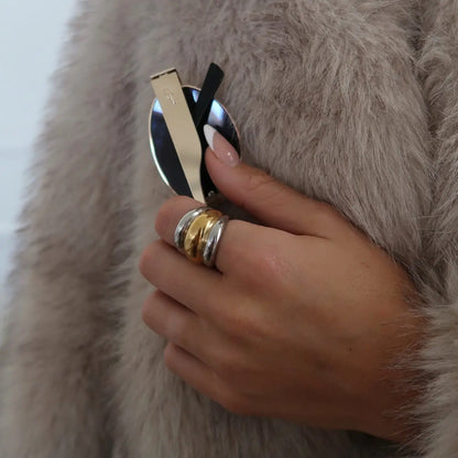 Two Toned Dome Ring