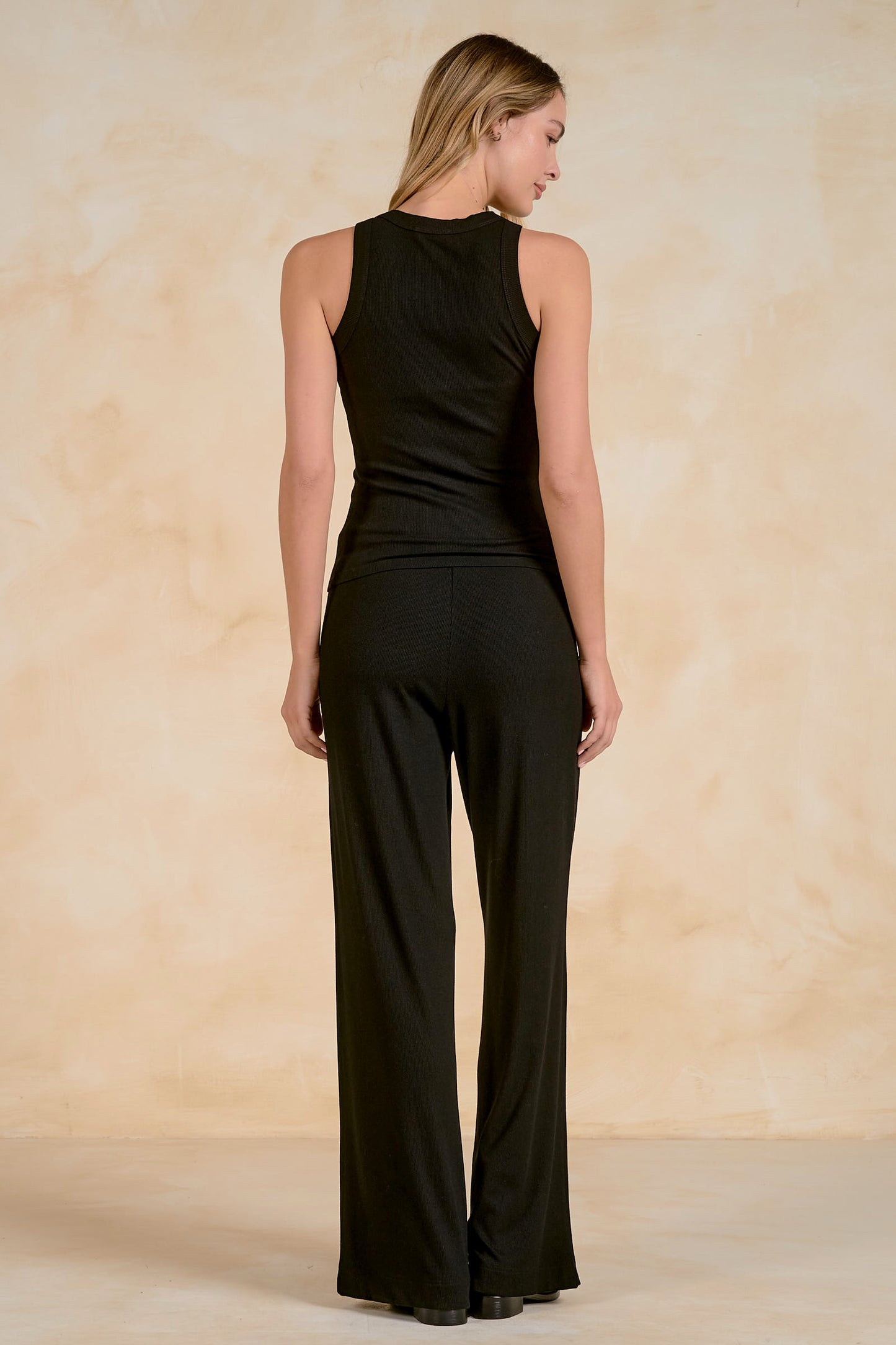 Black Ribbed Tank