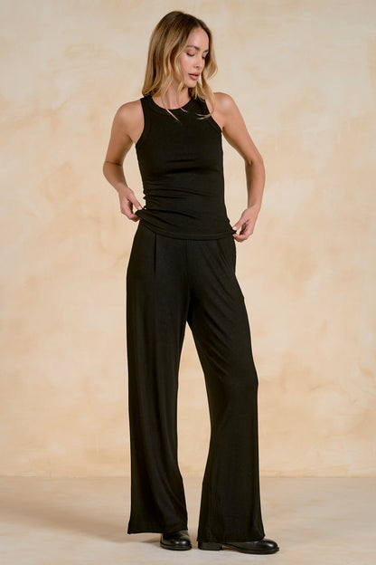 Black Ribbed Pant