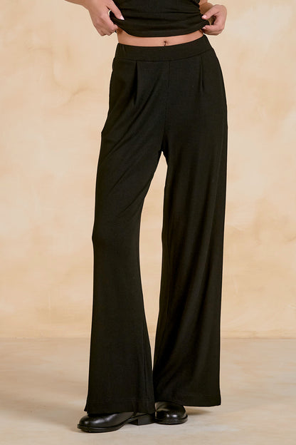 Black Ribbed Pant