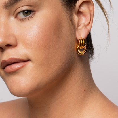 Olsen Convertible Hoops: Two-Toned