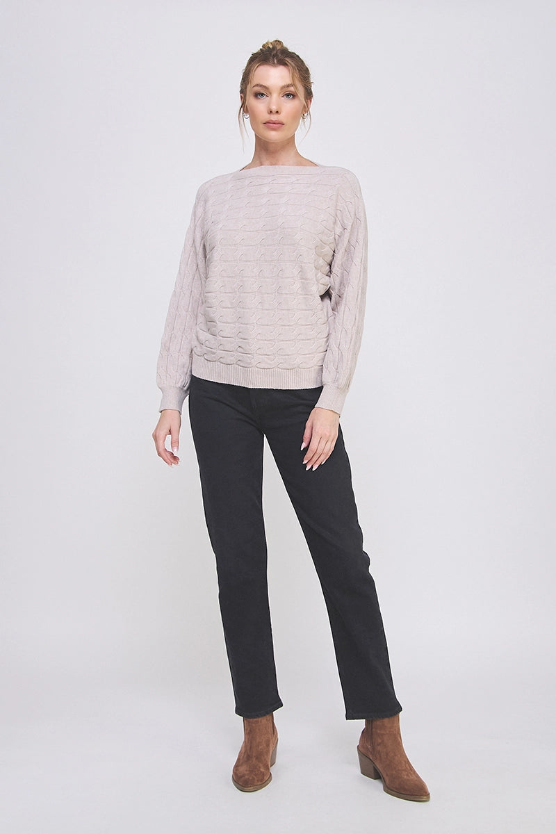 Dolman Fine Gauge Cable Knit