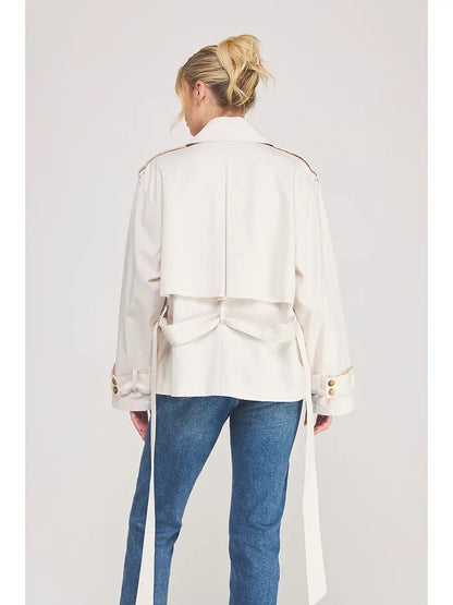 Trench Jacket in Bone