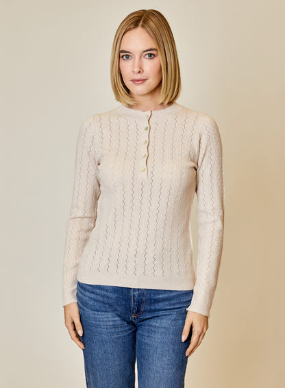 Long Sleeve Sweater with Buttons