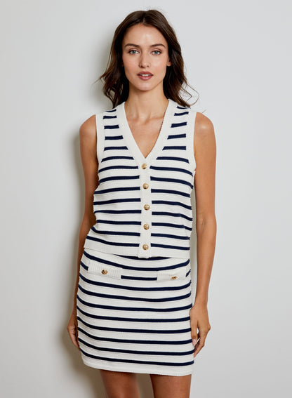 Stripe V-Neck Top