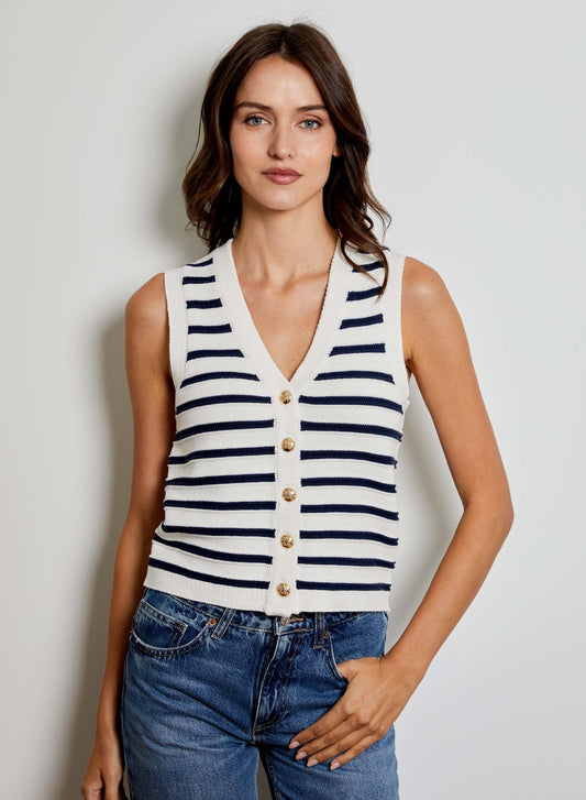 Stripe V-Neck Top