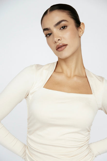 AM Bamboo Square Neck Long Sleeve Shirt