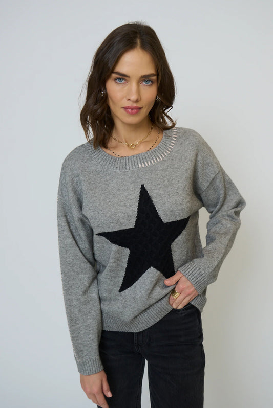 Myra Whipstitch Star Crewneck Sweater