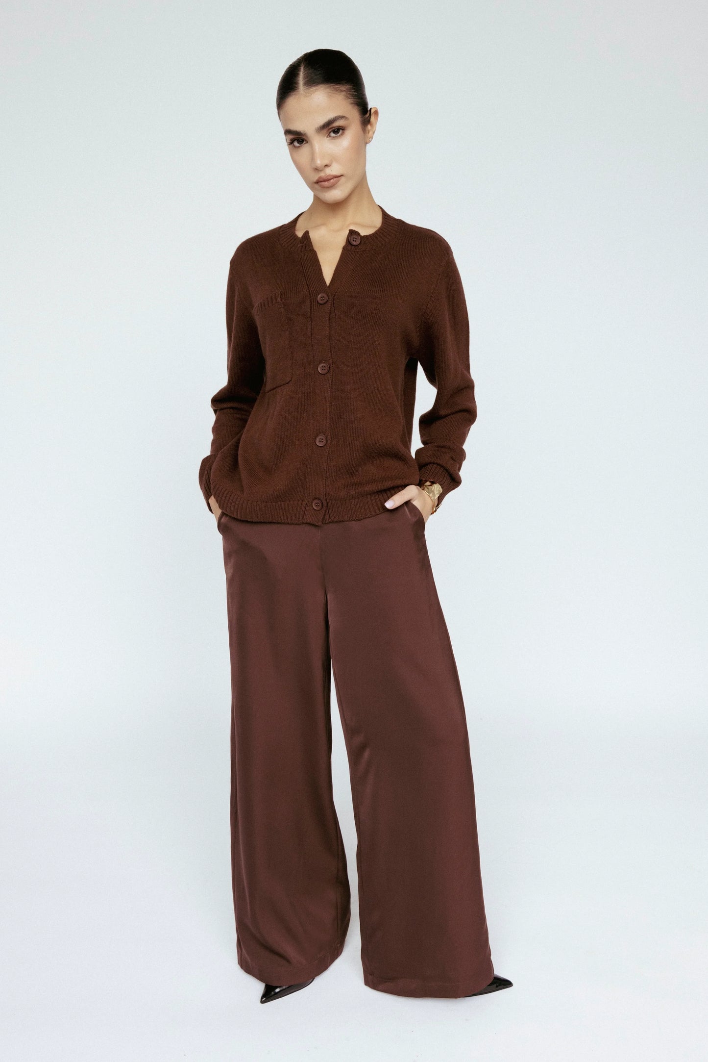 AM Satin Wide Leg Pant