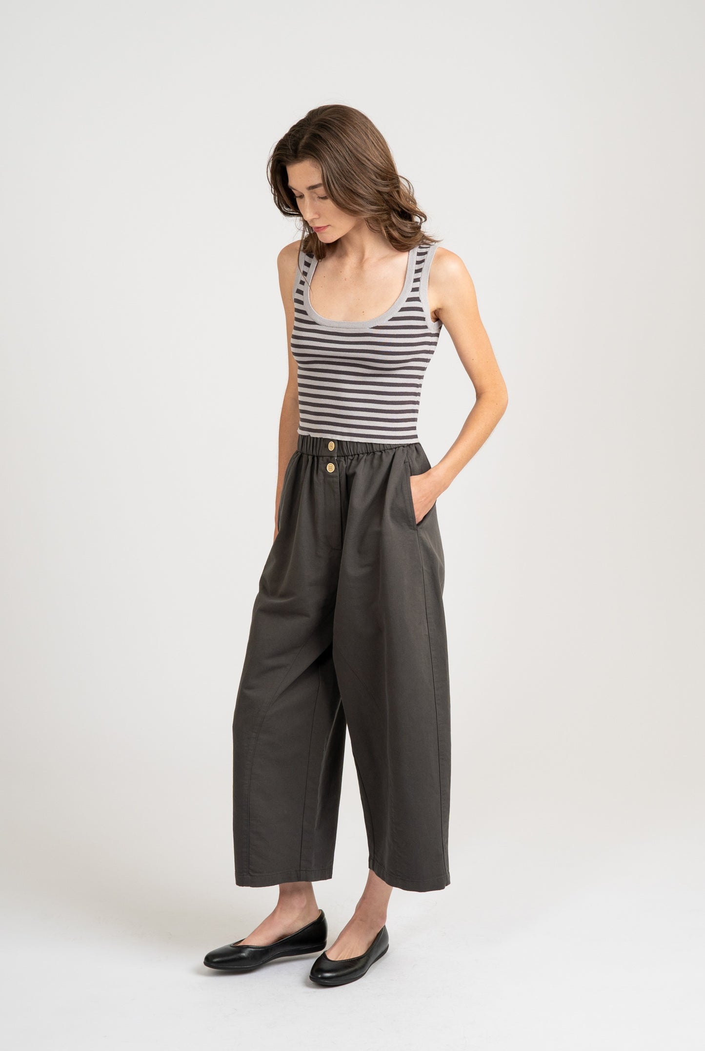 Scoop Neck Striped Tank Top