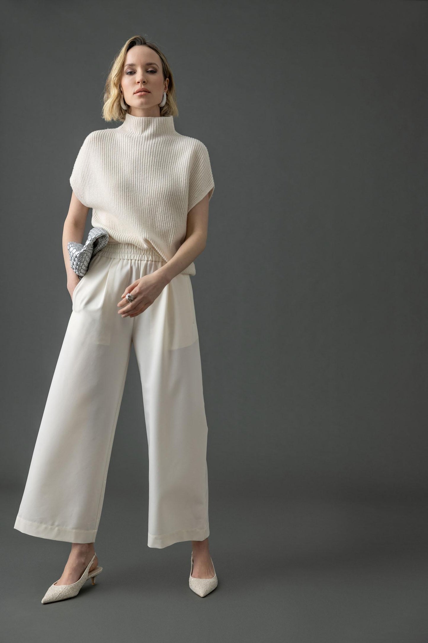 Winter White Wide Leg Pant