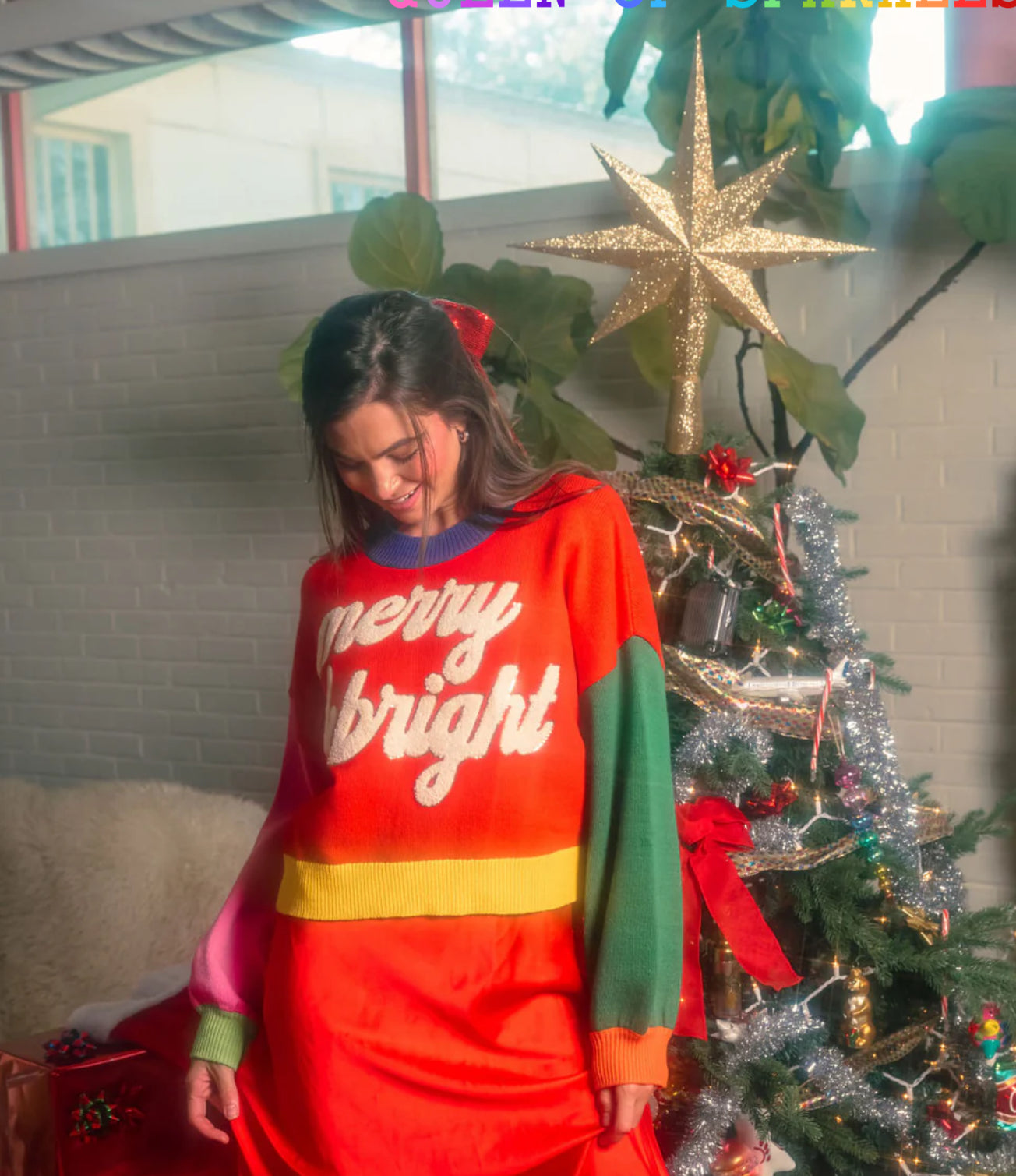 Colorblock Merry and Bright Sweater