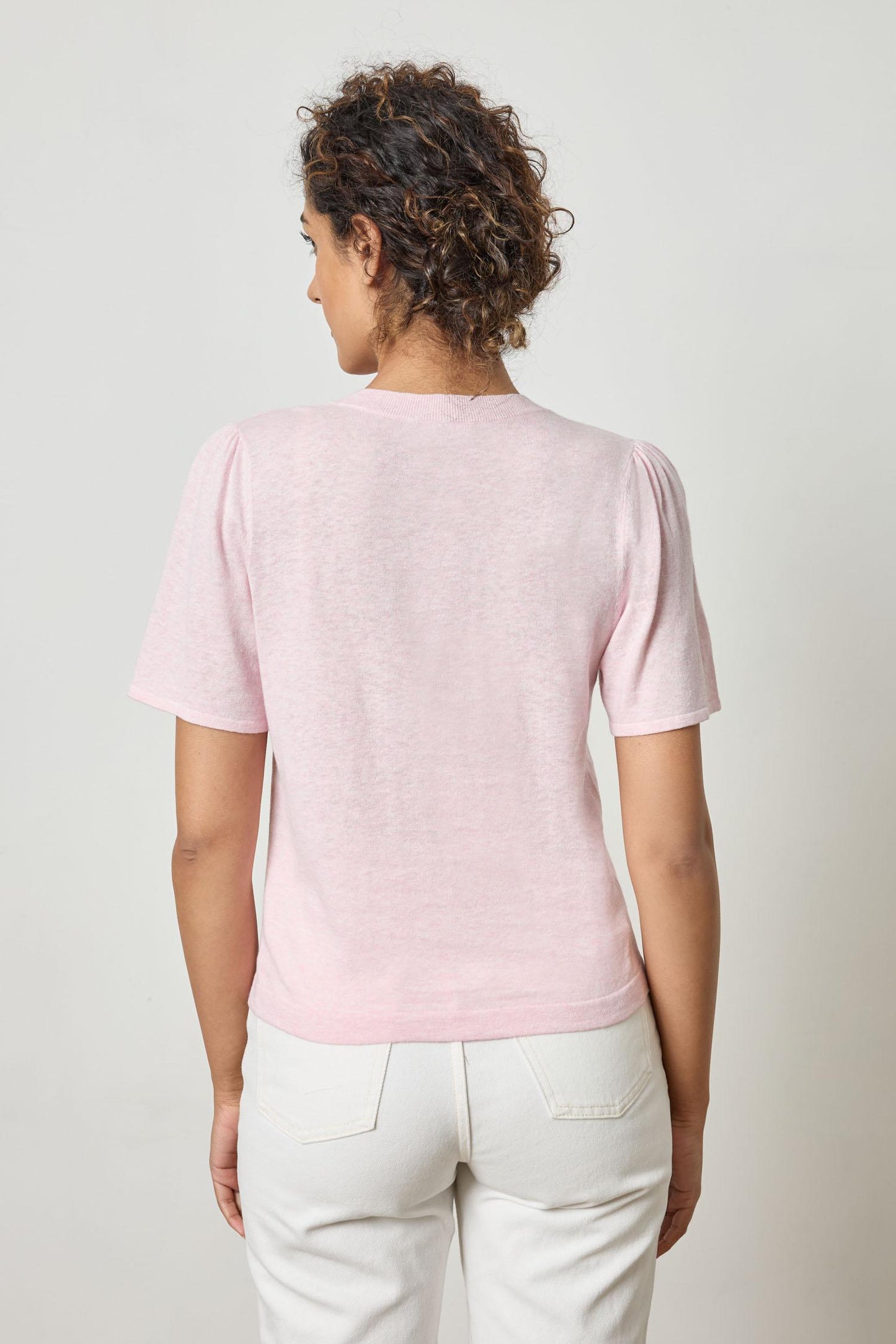 Short Sleeve V-neck Sweater