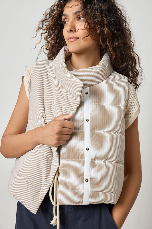Stripe Puffer Vest