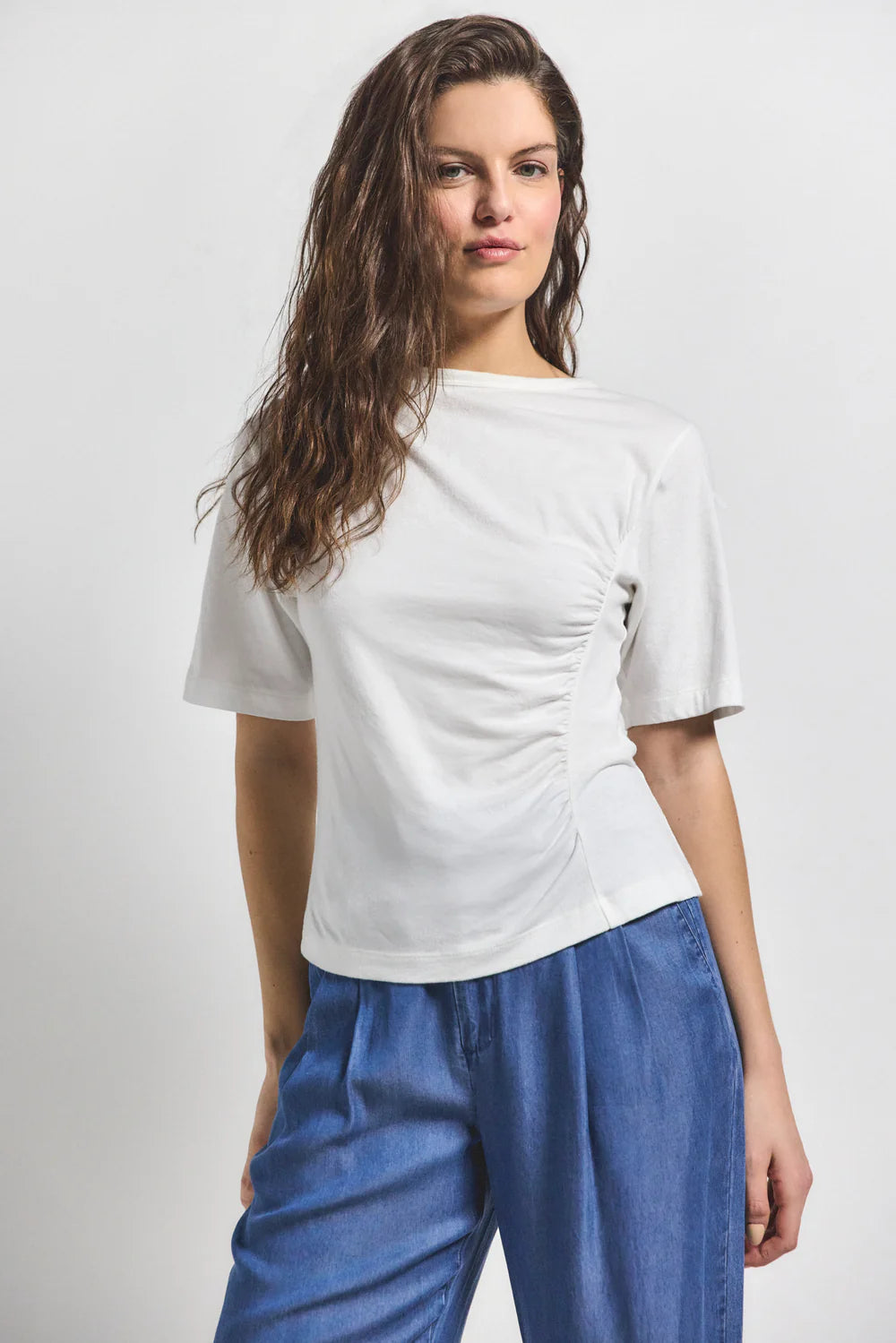 Frederic Ruched Short Sleeve Tee