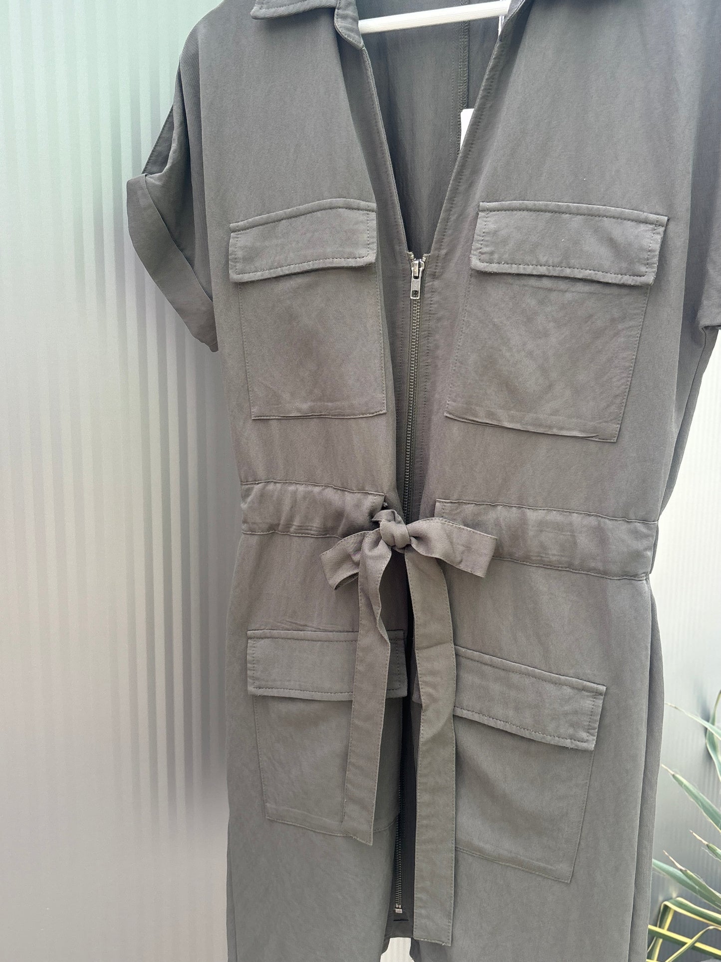 Utility Cinched Waist Dress