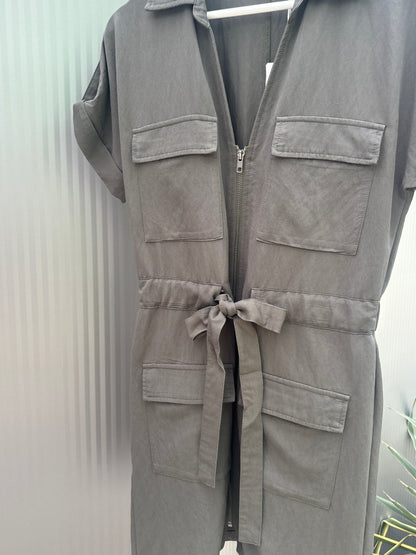 Utility Cinched Waist Dress