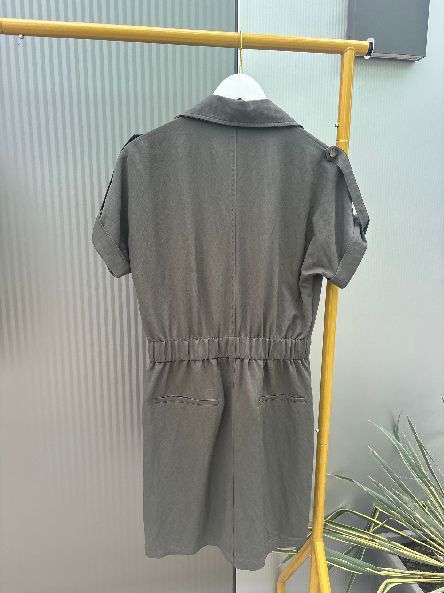 Utility Cinched Waist Dress