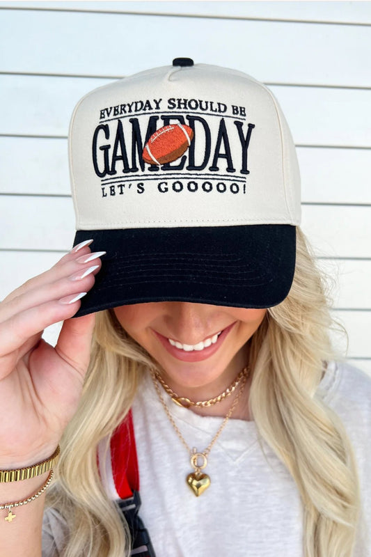 Everyday Should Be Gameday Black Vintage Trucker Hat