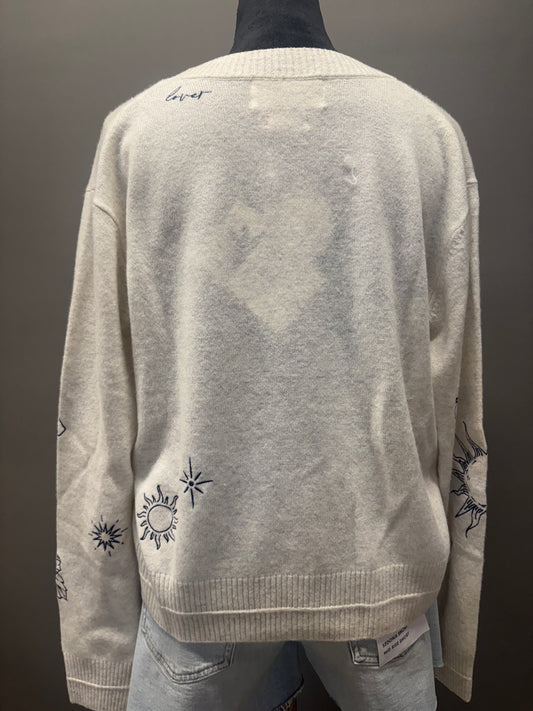 Flo Embroidered Cashmere Cardigan