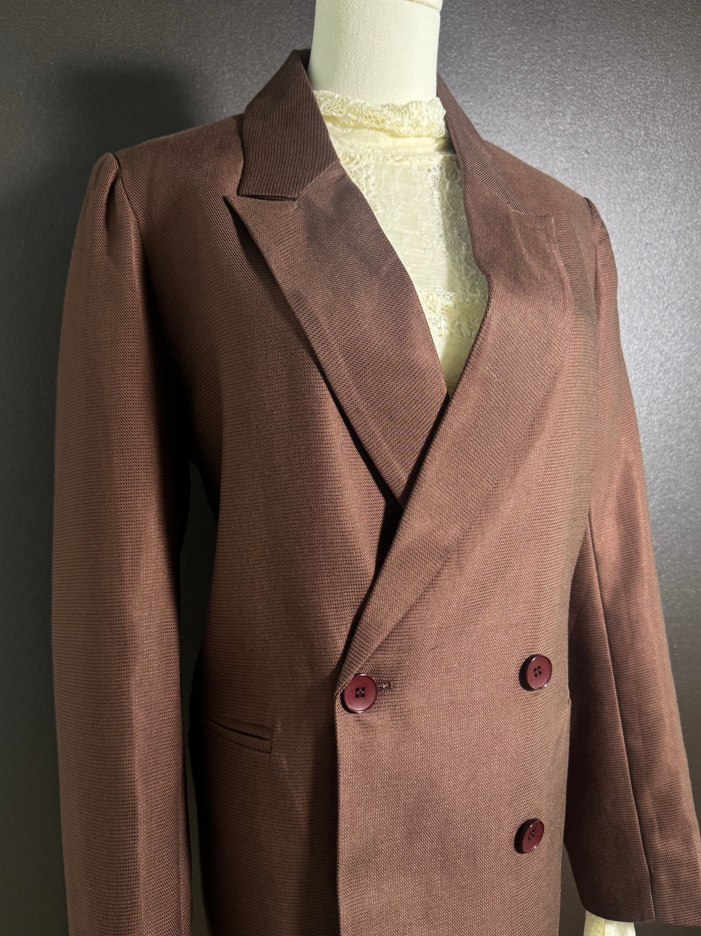 Chocolate Double Breasted Blazer