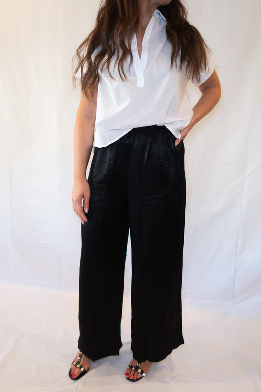 Black Silk Pants