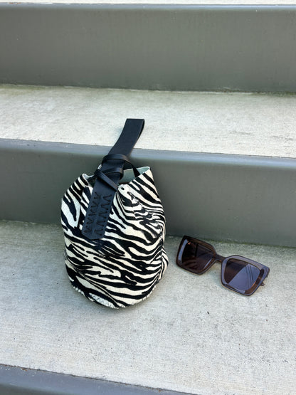 Navigli Bag Calf Hair Zebra White and Black