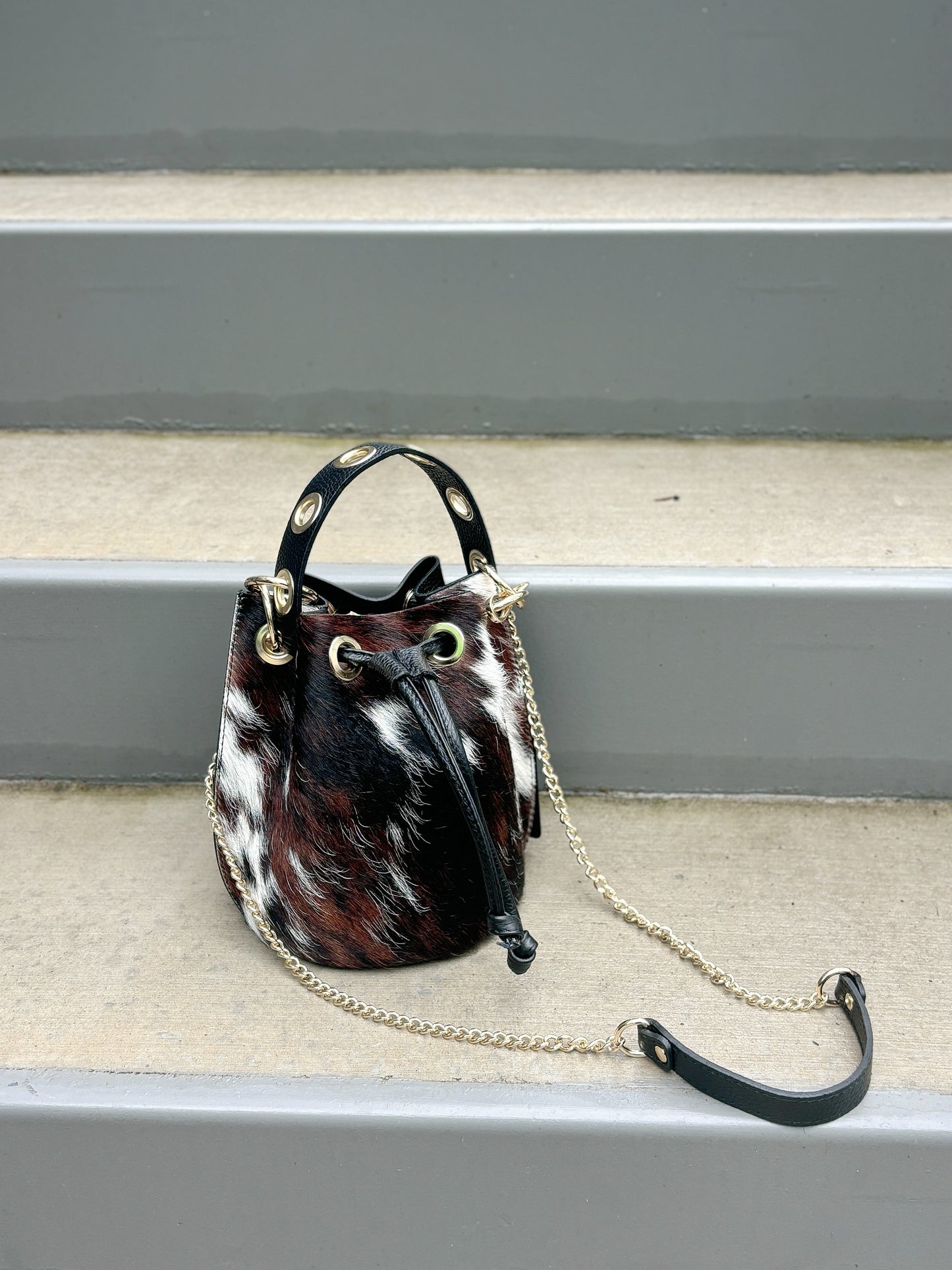 Demi Bucket Bag in Calico