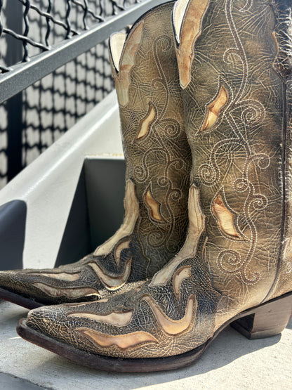 Brown Vintage Cowboy Boots