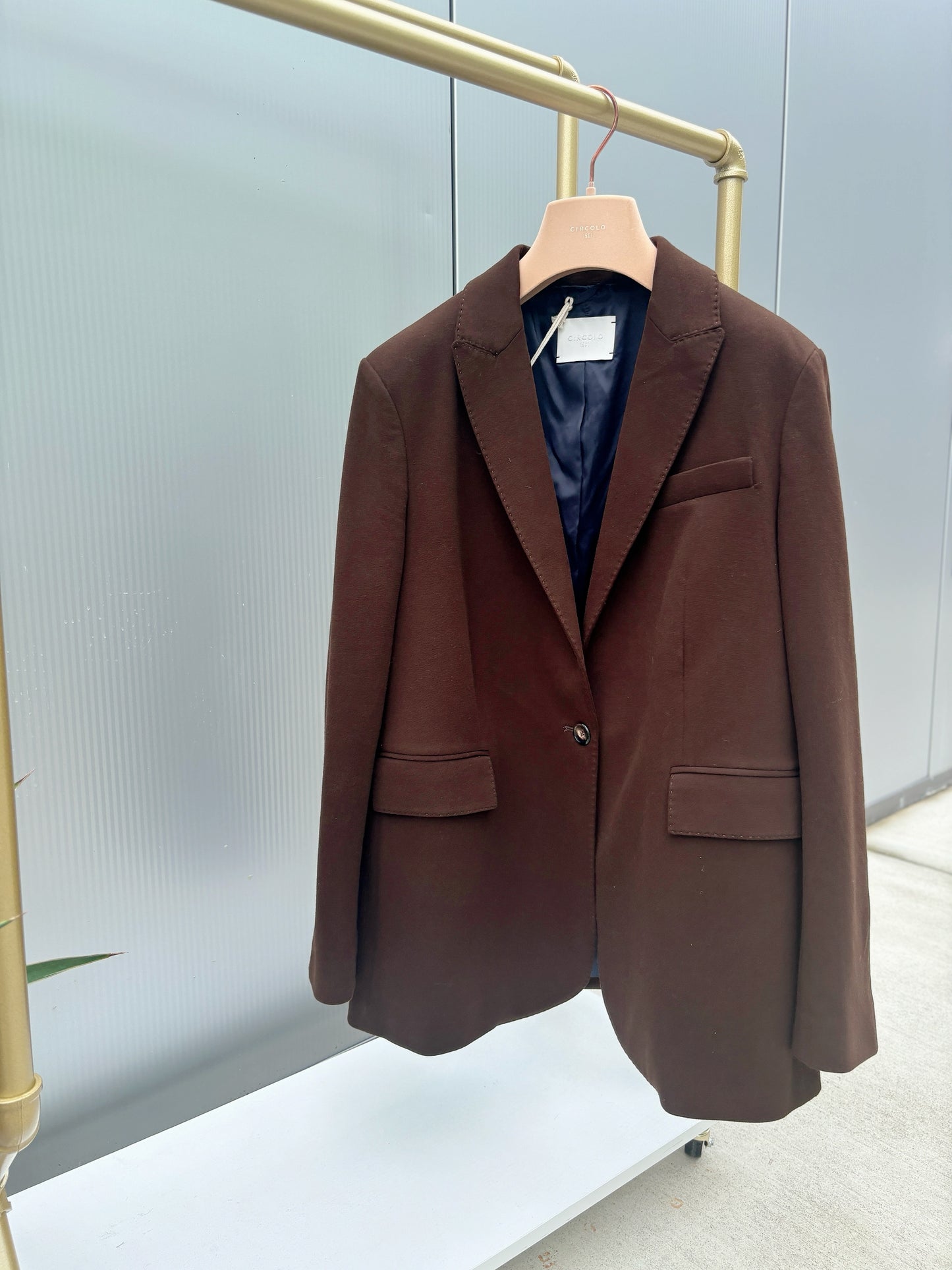 Circolo Chocolate Oversized Blazer