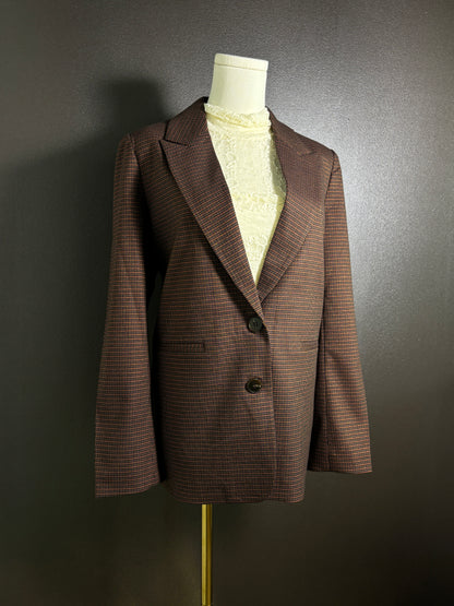Brown and Orange checked Blazer