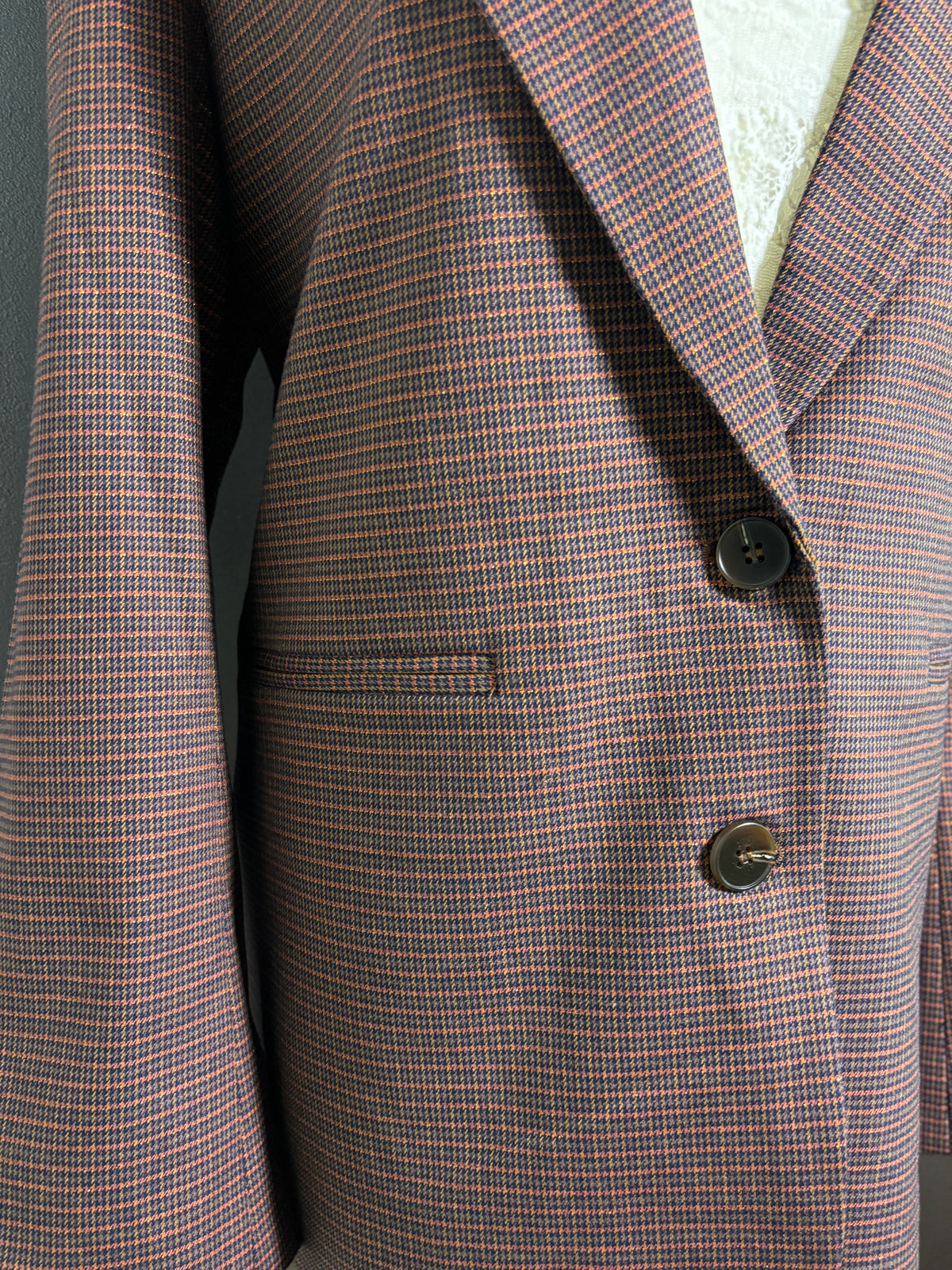 Brown and Orange checked Blazer