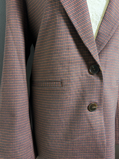 Brown and Orange checked Blazer